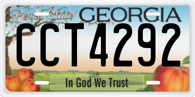 GA license plate CCT4292