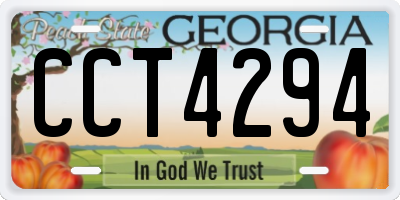 GA license plate CCT4294
