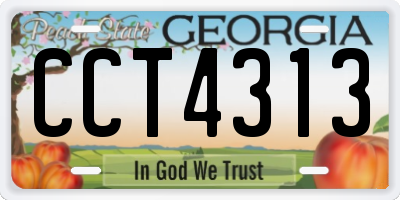 GA license plate CCT4313