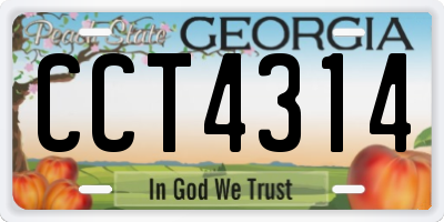 GA license plate CCT4314