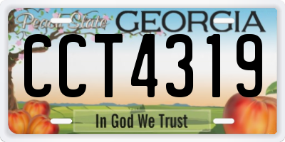 GA license plate CCT4319