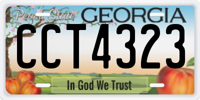 GA license plate CCT4323