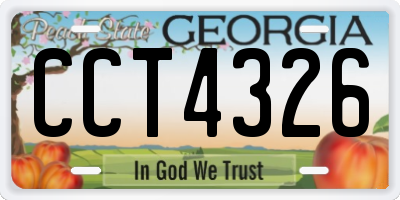 GA license plate CCT4326