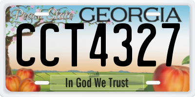 GA license plate CCT4327