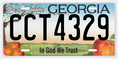 GA license plate CCT4329