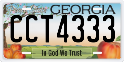 GA license plate CCT4333