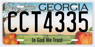 GA license plate CCT4335