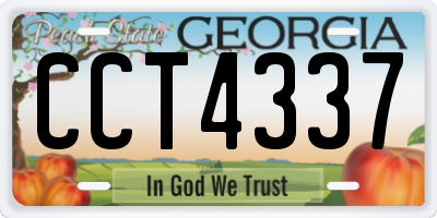 GA license plate CCT4337