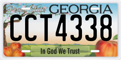 GA license plate CCT4338