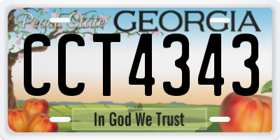 GA license plate CCT4343