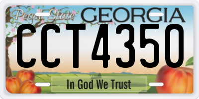 GA license plate CCT4350