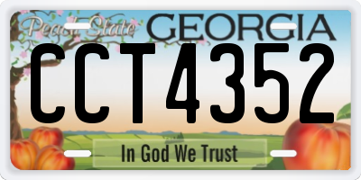 GA license plate CCT4352