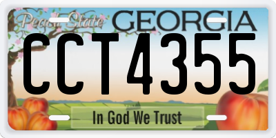 GA license plate CCT4355