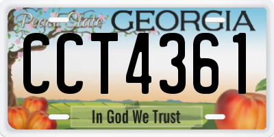GA license plate CCT4361