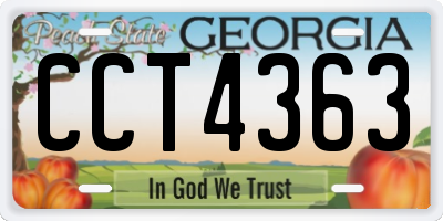 GA license plate CCT4363