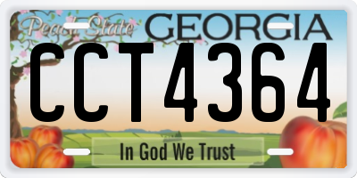 GA license plate CCT4364