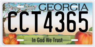 GA license plate CCT4365