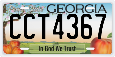 GA license plate CCT4367