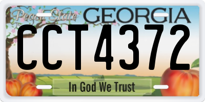 GA license plate CCT4372