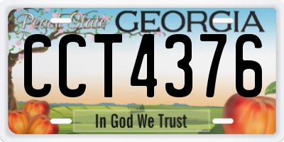 GA license plate CCT4376