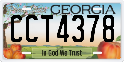 GA license plate CCT4378