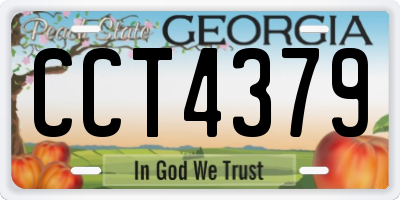 GA license plate CCT4379