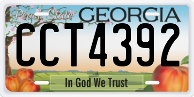 GA license plate CCT4392
