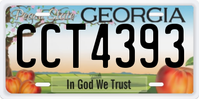 GA license plate CCT4393
