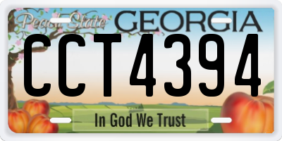 GA license plate CCT4394