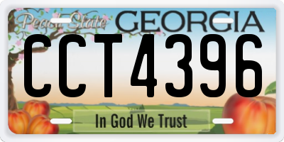 GA license plate CCT4396