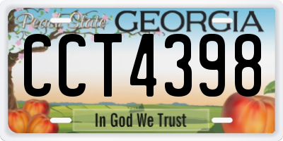 GA license plate CCT4398