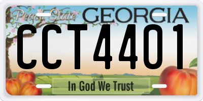 GA license plate CCT4401