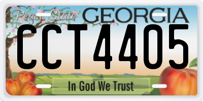 GA license plate CCT4405