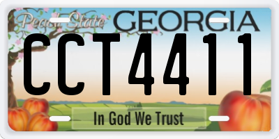GA license plate CCT4411