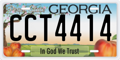 GA license plate CCT4414