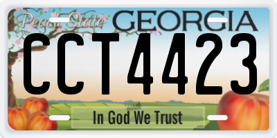 GA license plate CCT4423