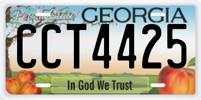 GA license plate CCT4425