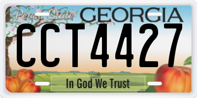 GA license plate CCT4427