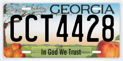 GA license plate CCT4428