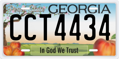 GA license plate CCT4434