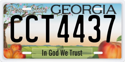 GA license plate CCT4437
