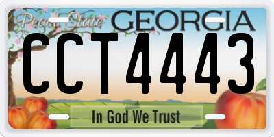 GA license plate CCT4443