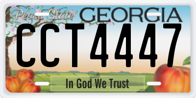 GA license plate CCT4447