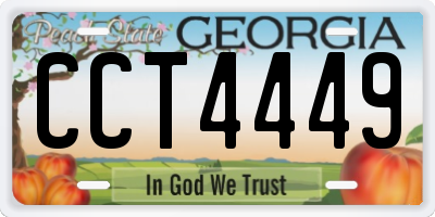 GA license plate CCT4449