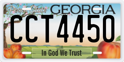 GA license plate CCT4450