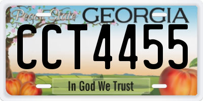 GA license plate CCT4455