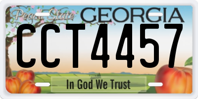 GA license plate CCT4457