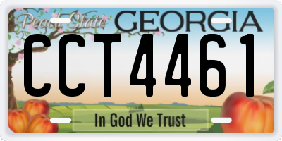 GA license plate CCT4461