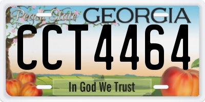 GA license plate CCT4464