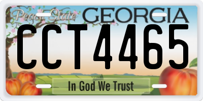 GA license plate CCT4465